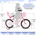thumbnail image 6 of Enjoyrun 16" Kids Bike,Girls Bike with Training Wheels,Basket and Doll Seat,Bicycle for Children Ages 5-8,Pink, 6 of 7