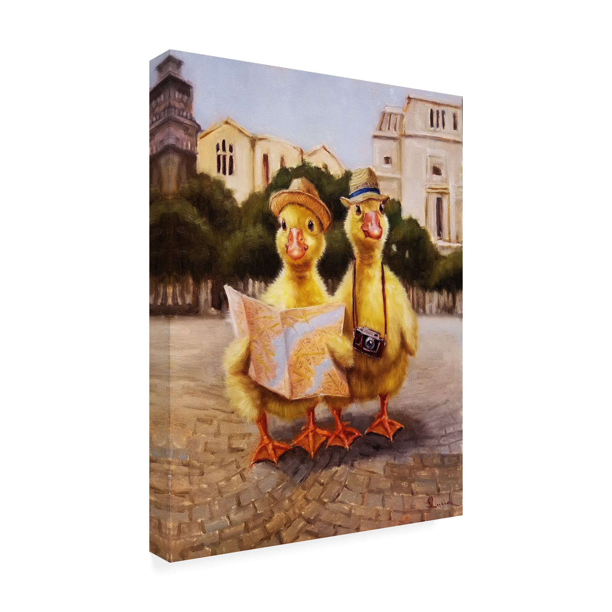 Trademark Fine Art 'Tourists' Canvas Art by Lucia Hefferna