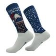 thumbnail image 2 of Santa Jaws Socks Funny Sarcastic Christmas Graphic Novelty Shark Footwear for Men, 2 of 9