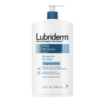 Lubriderm Daily Moisture Full Body Lotion, Fragrance-Free, 24 fl. oz