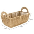 thumbnail image 2 of Simplify Vertical Weave Paper Rope Small Shelf Storage Basket with Round Handles, 2 of 8
