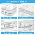 thumbnail image 3 of Iauyy Stackable Clear Pencil Box with Snap-Tight Lid, Large Capacity Plastic Storage Organizer for Pencils, Markers, Crayons ,Cute Watercolor Illustrations, 3 of 6