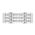 thumbnail image 2 of Dazzlingrock Collection 0.45 CT Round White Diamond Wedding Band for Men 10K White Gold, Size 9.5, 2 of 6
