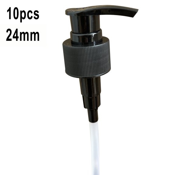CHENGSI for Soap Dispenser Pump Replacement 10 Pack - Bird Head Liquid Lotion Bottle Pump for DIY Projects, 24mm Bottle Mouth, 210mm Total Length, Black Plastic