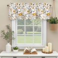 thumbnail image 3 of Watercolor Flowers Window Valance Curtain Butterfly Rod Pocket Short Curtain for Living Room, Bedroom & Kitchen Window Decor 42x18in, 3 of 8