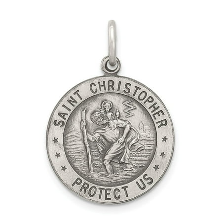 925 Sterling Silver St. Christopher Football Medal Pendant Fine Jewelry Ideal Gifts