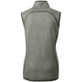 thumbnail image 3 of Women's Cutter & Buck Heather Gray Idaho State Bengals Mainsail Sweater Knit Fleece Full-Zip Vest, 3 of 3