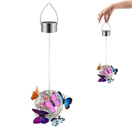 

Fovolat Solar Butterfly Ball Lights LED Outdoor Garden Decoration Solar Landscape Lights Waterproof Landscape Lighting Solar Powered Chandelier Party Decorations sweetie