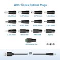 thumbnail image 4 of LoonWear One-Stop Charging Cable for 5V Gadgets USB to DC with 13 Interchangeable Plugs, Durable, 4 of 5