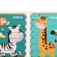 thumbnail image 3 of Rompecabezas de , rompecabezas educativo formas con patrones de animales con colores vibrantes, rompecabezas de vehículo de dos cara para Jirafa cebra Baoblaze Rompecabezas Montessori, 3 of 7