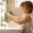 thumbnail image 2 of Cute Heart Embroidery Coral Fleece Hand Towel 12x12 Inch, Absorbent Soft Small Microfiber Face Towels, Quick Dry Multipurpose Wash Cloths for Bathroom Kitchen Home Use, 4 Colors Available, 2 of 6