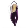thumbnail image 4 of XYD Women Comfort Edgy Pointed Toe Slip On Pumps Slingback Strap Diamond Block Heel Sandals Party Fashion Shoes Size 13.5 Purple, 4 of 4