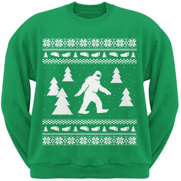 Sasquatch Green Crew Neck Sweatshirt