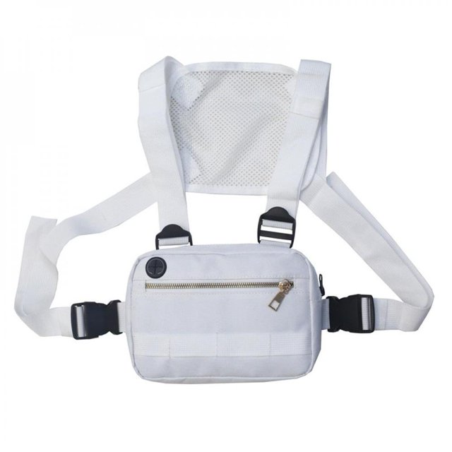 Sac de Poitrine Extérieur Hommes Femmes Hip Hop Mode Urbaine Sac de Taille Sac de Gréement de Poitrine Harnais Utilitaire Sacs Légers pour Course Exercice Randonnée Cyclisme Marche Alpinisme