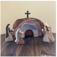 thumbnail image 2 of OAVQHLG3B Easter Resurrection Scene Set He is Risen Wooden Tabletop Centerpieces The Tomb Was Empty Scene Decorations Crosses on Top of Rock Signs Christian Easter Decor for Jesus, 2 of 3