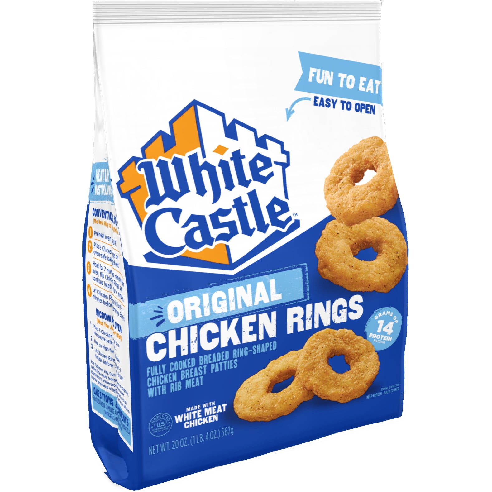 White Castle Original Chicken Rings 20oz Bag (Frozen Chicken)