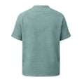 thumbnail image 7 of Lzobxe T Shirts for Man Contrast Color Henley Short Sleeve Casual Placket,Size S-4XL, 7 of 7