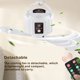 thumbnail image 4 of Advancent Ventilador para tienda de campaña con luz LED 5200/10400 mAh, enfriador de aire con pilas, colgante, sensor de seguridad, luz nocturna, Control Electrodomésticos Blanco/10400 mah Advancent HA065474-01, 4 of 6