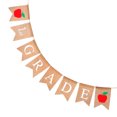 thumbnail image 3 of School Season Burlap Banner Creative Apple Design Swallowtail Garland Bunting First Grade Classroom Layout Props Flag Linen Supplies, 3 of 5