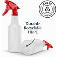 thumbnail image 3 of Spray Bottles, 16 Oz, 4 Pack, Chemical-Resistant HDPE, BPA-Free, Non-Toxic, Red Trigger Sprayers, Refillable Empty Sprayer Bottle for Cleaning Solutions, Vinegar, Alcohol, Made in USA, 3 of 3
