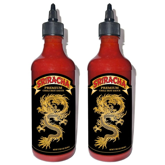 Underwood Ranches New Limited Dragon Sriracha made from the Red Jalapeno Peppers that started the Sriracha Movement! Pack of two Easy Squeeze 17 oz Bottles
