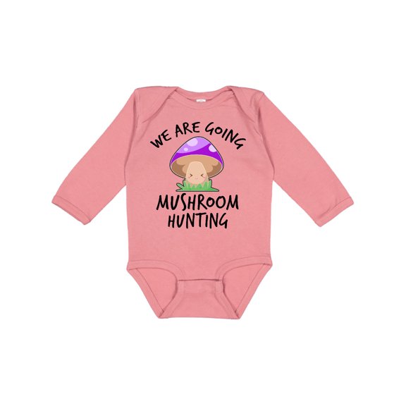 Inktastic We are going Mushroom Hunting Boys or Girls Long Sleeve Baby Bodysuit