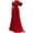 Red, variant on Njagoc3 Womens Long Sleeve High - Slit Maxi Dress, Formal Party & Evening Wear, Floor - Length, Solid Color Styles, for Weddings