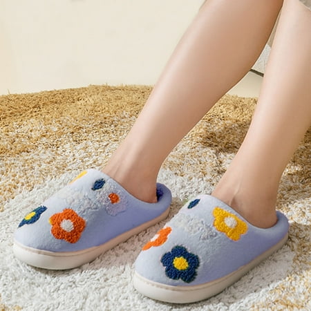 

Aayomet Slippers For Women Indoor And Outdoor Women s Comfort Memory Foam Slippers Plush Lined House Shoes Indoor Outdoor Anti-Skid Rubber Sole Sky Blue 8.5