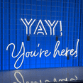 thumbnail image 3 of C-craft Welcome Home with Yay You're Here Neon Sign LED Bedroom Wall Decor, 3 of 4