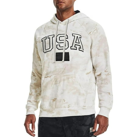 Under Armour Men's Project Rock USA Camo Loose Fit Pullover Hoodie Sweatshirt