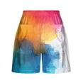 thumbnail image 2 of Pantalones Cortos Sueltos para Mujeres de Verano Impreso Encaje Hasta Bolsillo Elástico Pantalones Cortos Casuales Poliéster, Moda Pantalones Cortos de Verano para Uso Diario Y de Ocio, 2 of 5