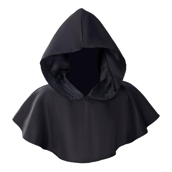 Halloween Grim Cowl Cosplay Accessory Halloween Cosplay for Men Women Black