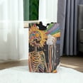 thumbnail image 6 of Yayeee Freestanding Laundry Hamper with Handle Collapsible Large Storage Basket for Clothes, Bright Skeleton, 6 of 7