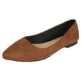 thumbnail image 3 of City Classified Women Casual Flat Office Shoes Wide Width Fit Pointy Toe W-HOLD Tan Brown Cognac 8.5, 3 of 3