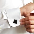 thumbnail image 4 of unbranded 1Pair Elegant Male Cuff Links Square Design French Style Black Copper Material, 4 of 7