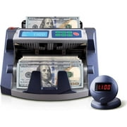 AccuBANKER AB1100PLUS MG UV Commercial Digital Money Counter Capacity 200 Bills & Speed 1,300 Bills/Min with Magnetic & UV Light Counterfeit Detection - UL Listed