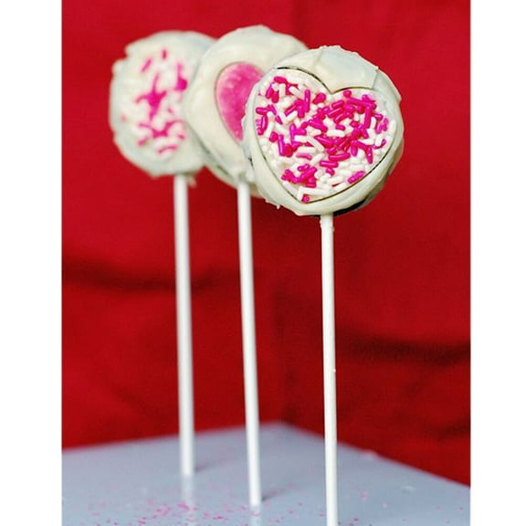 ROSENICE 50 Pcs Lollipops Lollipop Sticks Cake Sticks Cake Paper Sticks White 15.00X0.40X0.40CM