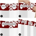 thumbnail image 6 of MIZHONA Red Christmas No Hooks Shower Curtains with Snap in Liner White Snowflake in Red Fabric Bathroom Curtain,71"× 83", 6 of 7