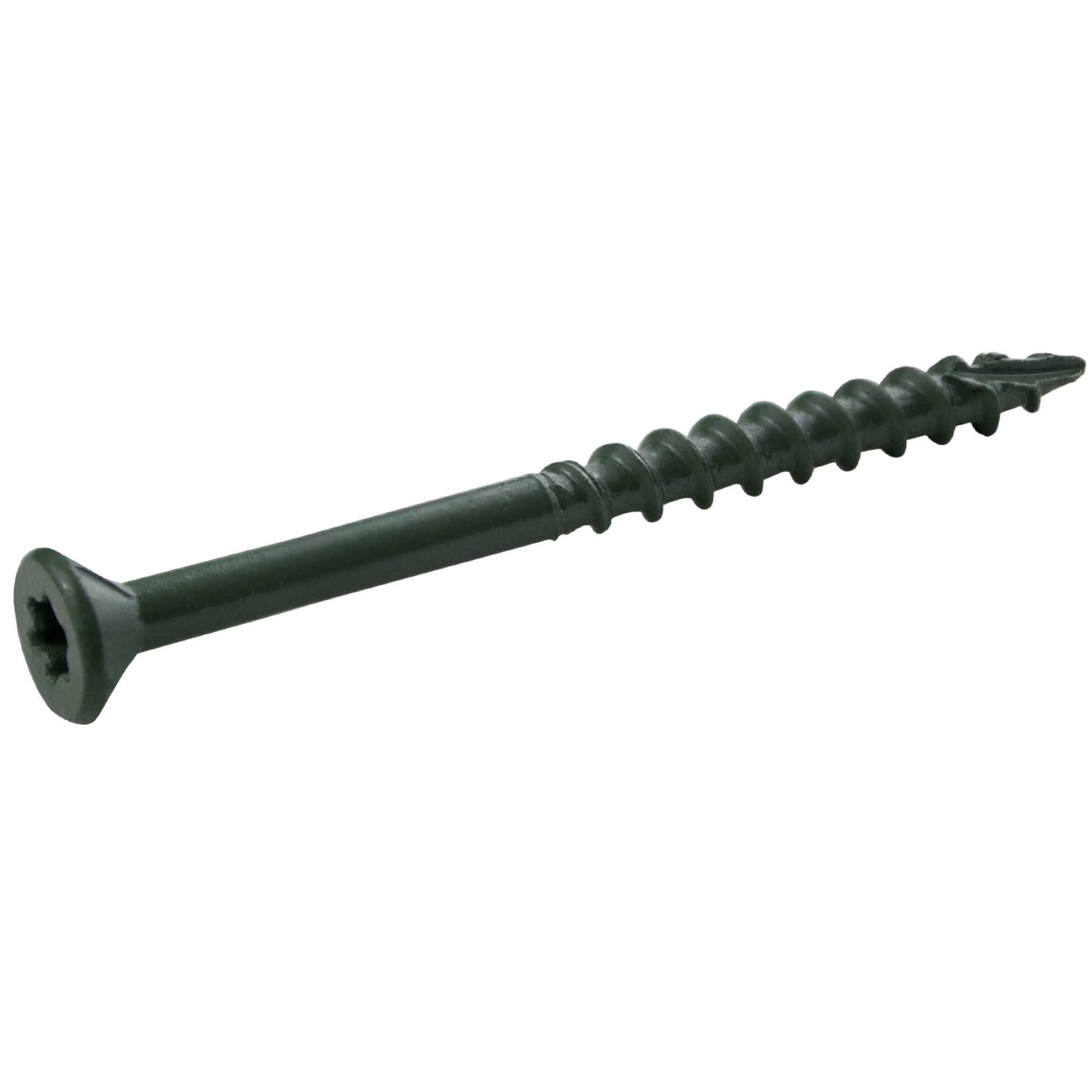 Grip-Rite PrimeGuard Plus #9 x 2-1/2 in. Green Wood to Wood Deck Screw 25lb. Bucket