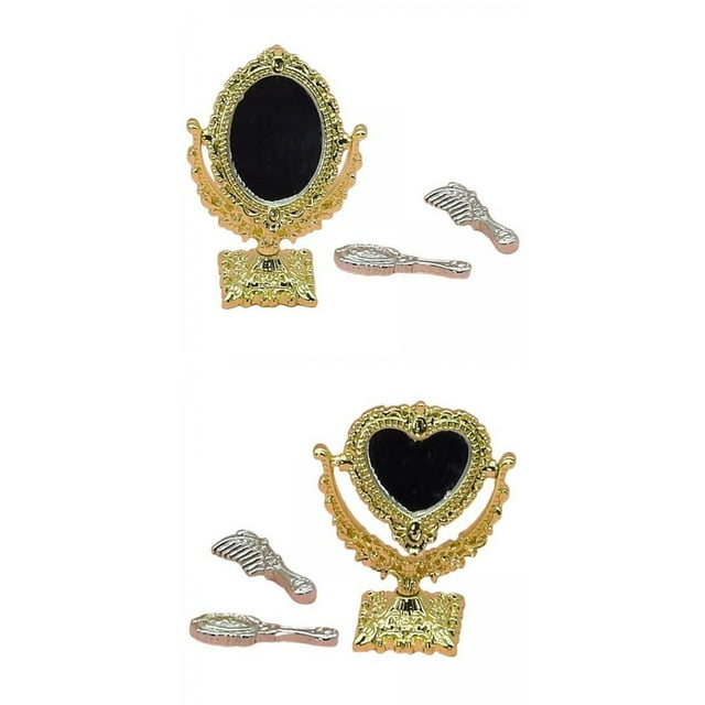 Espejo Elegante para 1:12, 2 Uds., Detalles Encantadores para Regalos de Cumpleaños CUTICAT Espejo de casa de muñecas