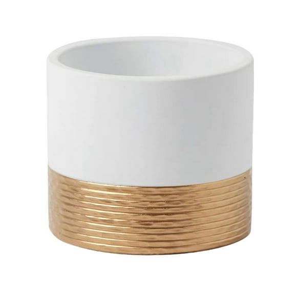 Inteprter Maceta de cerámica ecológica para plantas hermosas, maceta suculenta, decoración del hogar Jardín y Patio Top blanco 13cm*11