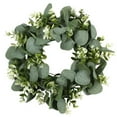 thumbnail image 2 of 5 uds 33cm corona Artificial flores realistas corona de eucalipto verde para niños adultos, 2 of 2