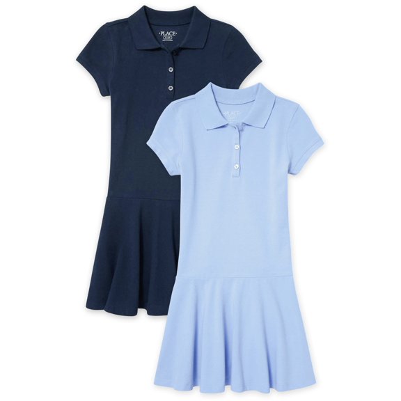 Vestido The Children's Place 2 unidades mediano azul claro/azul marino