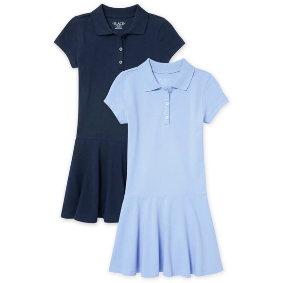 Vestido The Children's Place 2 unidades mediano azul claro/azul marino