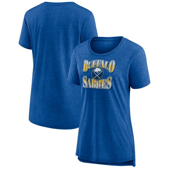 Women's Royal Buffalo Sabres Crash the Net Tri-Blend T-Shirt