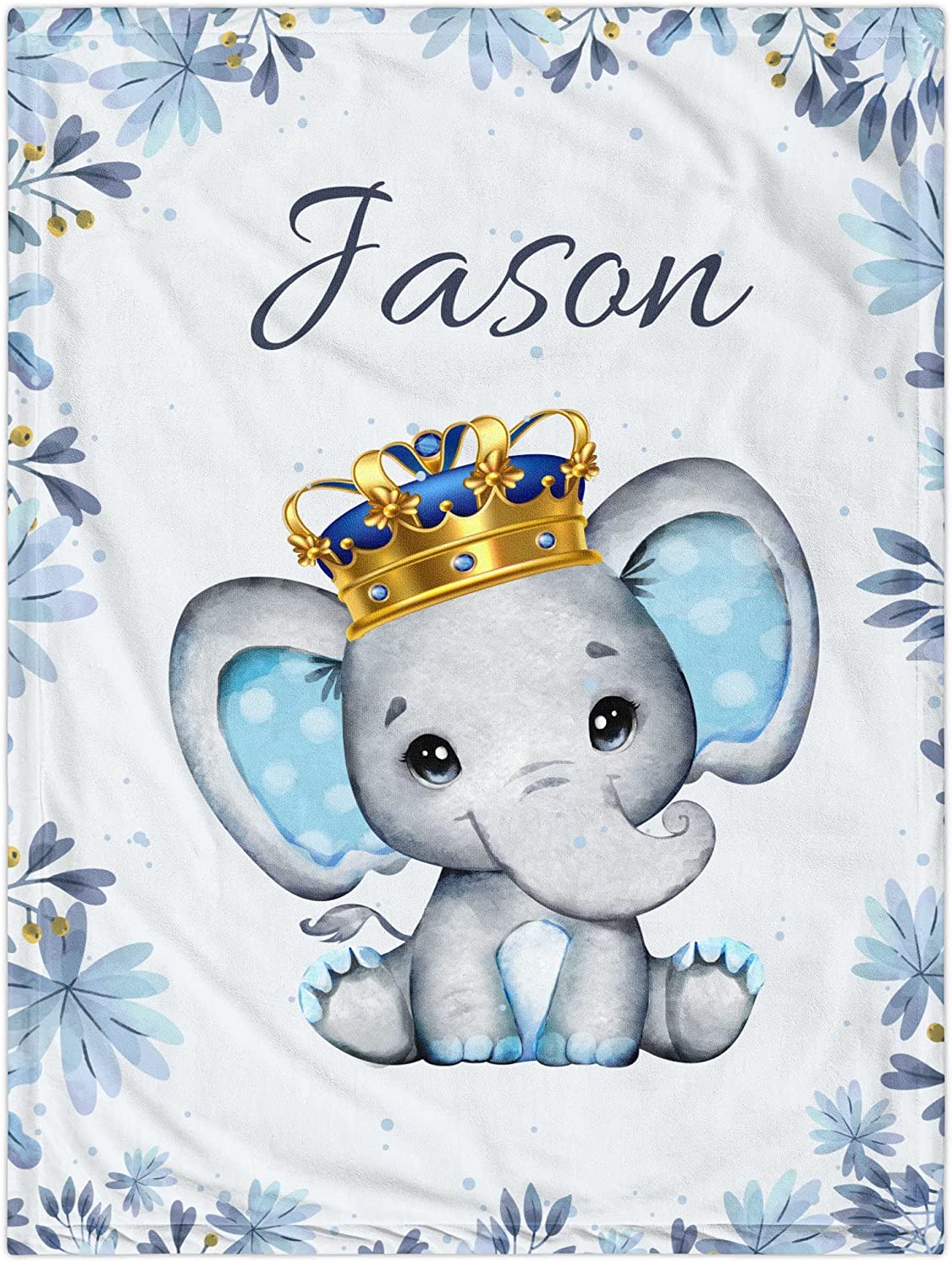 Personalized Baby Blanket with Name for Boys Custom Baby Name Blankets