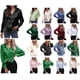 thumbnail image 4 of Camisas de manga larga para mujer, blusas de satén con botones, camisas casuales de oficina de negocios, cuello de solapa, blusas de seda con bolsillo, 4 of 5