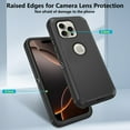 thumbnail image 4 of Asuwish Compatible with iPhone 16 Pro Max 6.9 inch Phone Case Hybrid Rugged Shockproof Hard Protective Drop Proof Full Body Heavy Duty Mobile Cell Cover for iP16M i16 ProMax 16ProMax Women Men Black, 4 of 9