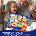 thumbnail image 2 of 16 Pcs Balance Beam and Stepping Stones for Kids - 4 Turtle Shape Stepping Stones and 12 Connectable Beams with Sound Feature,Color Spinner, Riddle C, 2 of 8