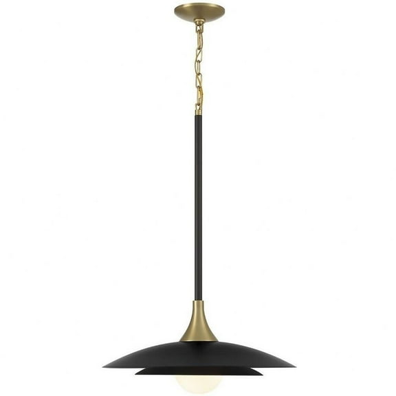 10W 1 Led Pendant in Modern Style-27.5 inches Tall and 18 inches Wide-Black Finish Bailey Street Home 79-Bel-5037575